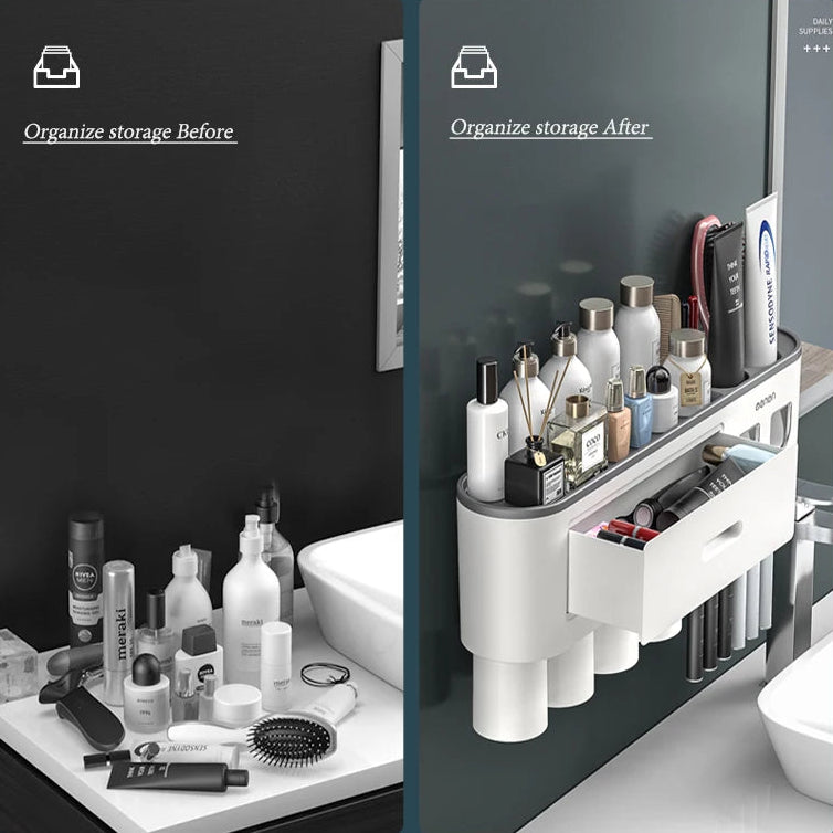 CleanStation™ Magnetic Toothbrush & Toothpaste Holder